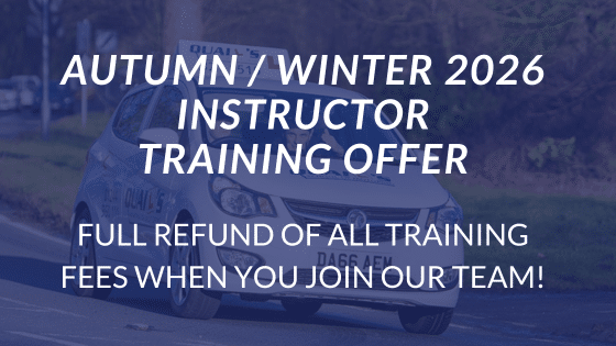 AUTUMN / WINTER 2026- Learn to be a driving instructor with Quails